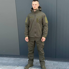 Мужская Куртка Softshell с Флисовой подкладкой олива / Демисезонная верхняя одежда размер 3XL - изображение 4