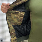 Мужская демисезонная Куртка рип-стоп на синтепоне зеленый мультикам размер L - изображение 4