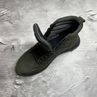Мужские крепкие Ботинки с мембраной / Нубуковые Берцы на протекторной подошве хаки размер 44 - изображение 8