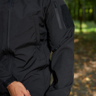 Мужской демисезонный Костюм Куртка + Брюки / Полевая форма Softshell с Липучками под Шевроны черная размер L - изображение 5