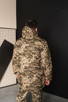 Мужская зимняя Куртка пиксельная с капюшоном / Бушлат размер 48 - изображение 4