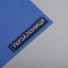 Шеврон нашивка на липучке Укрзалізниця надпись 2,5х12,5 см рамка синя - изображение 4