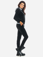 Толстовка на блискавці з капюшоном жіноча Awama A373 212884 XL Чорна (5902360550926) - зображення 5