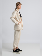 Bluza damska rozpinana streetwear z nadrukiem na plecach LaLupa LA058 1104303 2XL Wanilia (5903887628907) - obraz 5