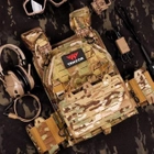 Плитоноска Бронежилет с подсумками под 11 рожков АК и с быстросъемной сумкой напашник YAKEDA Мультикам VTCPN-6094A - изображение 10
