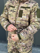 Тактическая куртка мультикам софтшелл осень флисовая теплая, Куртка Softshell Multicam Soft shell мультикам L - изображение 3