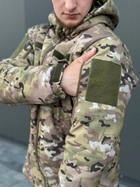 Військова тактична форма софтшелл (Soft Shell) мультикам, тепла демісезонна форма костюм Мультикам Softshell демісезонна військова форма Multicam XXXL - зображення 6