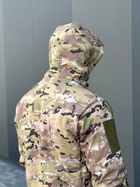 Военная тактическая форма софтшелл (Soft Shell) мультикам, демисезонная теплая форма костюм Мультикам Softshell демисезонная военная форма Multicam XXXL - изображение 11