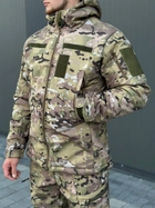 Військова тактична форма софтшелл (Soft Shell) мультикам, тепла демісезонна форма костюм Мультикам Softshell демісезонна військова форма Multicam XXXL - зображення 13