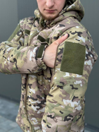 Военная тактическая форма софтшелл (Soft Shell) мультикам, демисезонная теплая форма костюм Мультикам Softshell демисезонная военная форма Multicam XXL - изображение 6