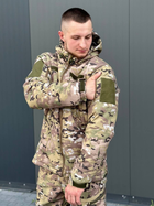 Военная тактическая форма софтшелл (Soft Shell) мультикам, демисезонная теплая форма костюм Мультикам Softshell демисезонная военная форма Multicam XXL - изображение 12