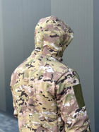 Военная тактическая форма софтшелл (Soft Shell) мультикам, демисезонная теплая форма костюм Мультикам Softshell демисезонная военная форма Multicam S - изображение 11