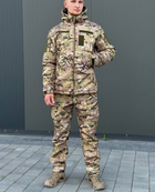 Військова тактична форма софтшелл (Soft Shell) мультикам, тепла демісезонна форма костюм Мультикам Softshell демісезонна військова форма Multicam XXL - зображення 14