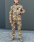 Военная тактическая форма софтшелл (Soft Shell) мультикам, демисезонная теплая форма костюм Мультикам Softshell демисезонная военная форма Multicam L - изображение 14
