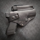 Кобура для Glock 17 поясная с отделом под магазин чёрная (GL003) - изображение 3