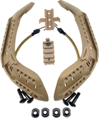 Крепление Рейки на шлем ACH MICH 2000 + планка Пикатини + крепеж Wing-Loc Койот - изображение 2