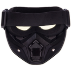 Тактична маска захисна пів-обличчя SP-Sport MT-009-BKY чорний жовті лінзи - зображення 5