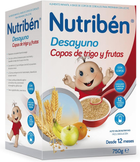 Дитяча пшенична каша Nutriben Nutribn Breakfast Flakes Wheat Wheat Fruit 750 г (8430094056782) - зображення 1