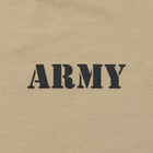 Футболка з малюнком Army Logo Tan #499 XL - зображення 3
