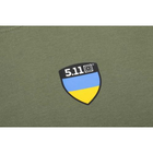 Футболка з малюнком 5.11 Tactical Shield Ukraine Лімітована Серія Military Green M - зображення 4