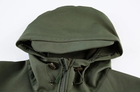 Водонепроницаемая Дышащая Теплая Тактическая Флиска-Куртка Softshell M Олива - изображение 5