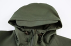 Водонепроницаемая Дышащая Теплая Тактическая Флиска-Куртка Softshell 2XL Олива - изображение 5