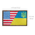 Шеврон на липучці прапор Україна та США 5,3х8,4 см - зображення 8