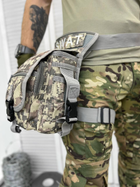 Тактическая сумка B05 на бедро военная сумка на ногу серая пиксель - изображение 3