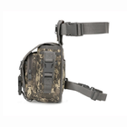 Тактическая сумка B05 на бедро военная сумка на ногу серая пиксель - изображение 7