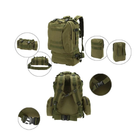Рюкзак тактичний військовий 65л 600D зелений олива - зображення 5