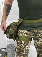 Тактическая сумка B05 на бедро военная сумка на ногу зеленая пиксель - изображение 3