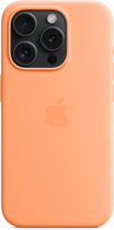Панель Apple MagSafe Silicone Case для Apple iPhone 15 Pro Orange Sorbet (MT1H3) - зображення 4