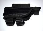 Щока на приклад зброї регульована BB1, накладка підщічник на приклад АК, гвинтівки, рушниці з панелями під патронташ Чорна - зображення 8