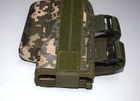 Щока на приклад зброї регульована BB1, накладка підщічник на приклад АК, гвинтівки, рушниці з панелями під патронташ Піксель - зображення 9