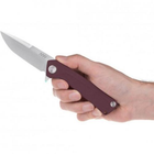 Нож складной ANV Knives Z100 Liner lock, G10, Plain Edge ANVZ100-014 Красный (2000980604500) - изображение 4