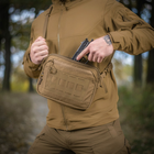 Однолямочная тактическая сумка M-Tac Admin Bag Elite Coyote с отсеком для пистолета - изображение 2