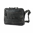 Однолямочная тактическая сумка M-Tac Admin Bag Elite Multicam Black/Black с отсеком для пистолета - изображение 3