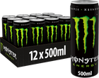 Упаковка безалкогольного енергетичного сильногазованого напою Monster Energy 500 мл х 12 банок (5060947547391)