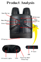 Цифровой бинокль ночного видения DotEye 4000NV Nightvision с 5Х приближением до 200 метров, съёмка фото/видео + Тактический рюкзак PUBG Camo - изображение 8