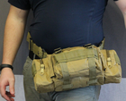 Поясная тактическая сумка военная B04 MOLLE через плечо молли койот - изображение 7