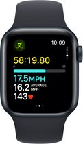 Smartwatch Apple Watch SE (2023) GPS 40mm Midnight Aluminium Case with Midnight Sport Band - S/M (MR9X3) - obraz 6