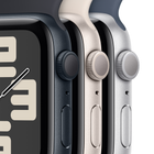 Smartwatch Apple Watch SE (2023) GPS 44mm Starlight Aluminium Case with Starlight Sport Band - S/M (MRE43) - obraz 3