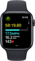 Смарт-годинник Apple Watch SE (2023) GPS 44mm Midnight Aluminium Case with Midnight Sport Band - S/M (MRE73) - зображення 6