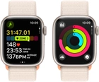 Smartwatch Apple Watch Series 9 GPS 41mm Starlight Aluminium Case with Starlight Sport Loop (MR8V3) - obraz 8