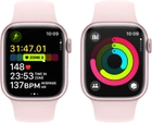 Smartwatch Apple Watch Series 9 GPS 41mm Pink Aluminium Case with Pink Sport Band - M/L (MR943) - obraz 8