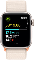Smartwatch Apple Watch SE (2023) GPS + Cellular 44mm Starlight Aluminium Case with Starlight Sport Loop (MRH23) - obraz 6