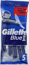 Одноразові станки для гоління Gillette Blue II 5 шт (3014260201753) - зображення 1