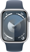 Смарт-годинник Apple Watch Series 9 GPS + Cellular 45mm Silver Aluminium Case with Storm Blue Sport Band - M/L (MRMH3) - зображення 2