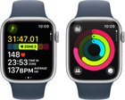 Смарт-годинник Apple Watch Series 9 GPS + Cellular 45mm Silver Aluminium Case with Storm Blue Sport Band - M/L (MRMH3) - зображення 8