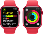 Smartwatch Apple Watch Series 9 GPS + Cellular 45mm (PRODUCT)RED Aluminium Case with (PRODUCT)RED Sport Band - S/M (MRYE3) - obraz 8